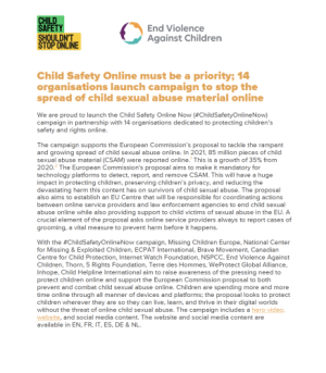 #ChildSafetyOnlineNow campaign